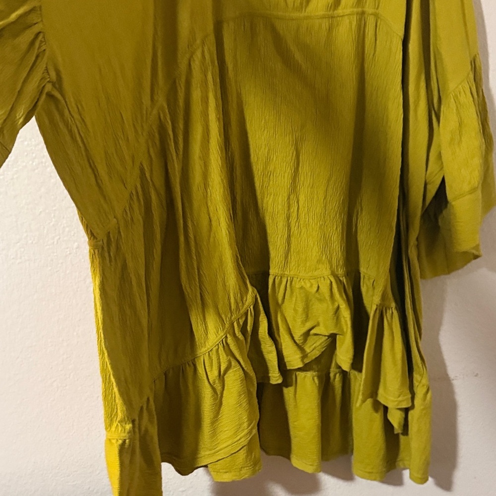 Fp beach el mar super oversized boxy fit mustard yellow Midi Dress Sz medium M - Picture 4 of 9